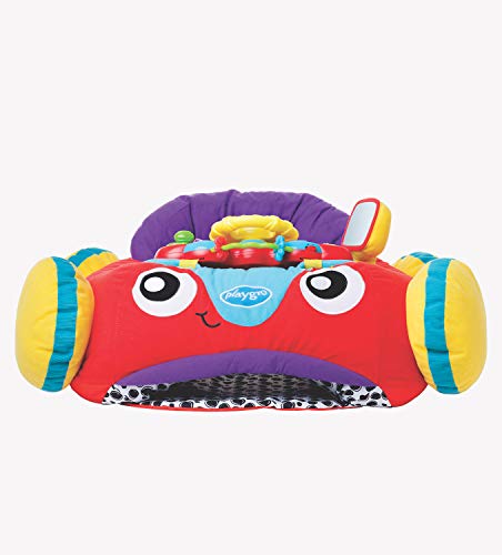 Playgro Voiture en Peluche avec Volant, Musique et Effets Lumineux, À partir de 6 mois, Music and Lights Comfy Car, Multicolore, 40191
