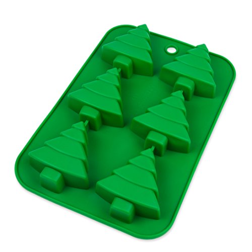 examen Forme de sapins pour gâteaux, muffins, Christmas de brownies, en silicone pour glaçons, Chocolat et autres naschereien dans Design, idéal pour la fête de Noël, couleur : vert