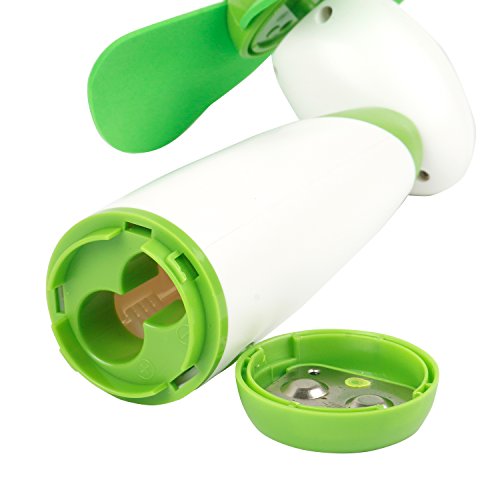 TRIXES Handventilator mit weichen Flügeln und verstellbarem Kopf in Grün - 5