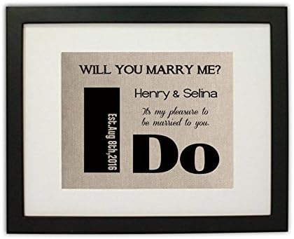 Personalised Burlap Print for a Wedding Rustic Wall Art Decor Home Decor Home Sign Personalised Wedding Gift Anniversary Burlap Modern Wall Art Decor for Living Room Ready to Hang Wall Art Ideas