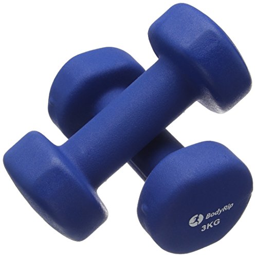 Bodyrip Fitnesss Neopren-Hand-Hanteln, 2 x 3 kg
