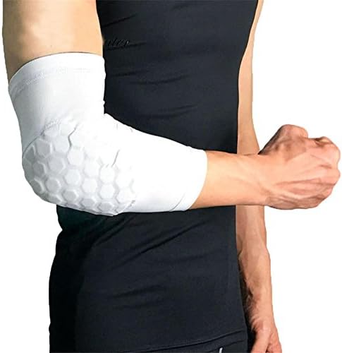 Baisde Tennis Elbow Anti-collision Sports Brace Breathable Basketball Arm Support 1pc , white , L