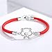 Produktbild WEIGZ S925 Silber rot Seil Schwein Armband weiblich gewebt Schmuck Schwein Hand Seil Schmuck / / Exquisite Verpackung Box,A7
