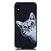 Produktbild Everainy Kompatibel für Xiaomi Redmi 6 Pro/Xiaomi Mi A2 Lite Hülle Silikon Gummi Kreativ Cover Hüllen für Xiaomi Mi A2 Lite Handyhülle Stoßfest TPU Stoßstange Schwarz Schutzhülle (Neugierige Katze)