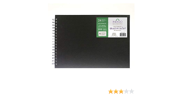 Chartpak Indigo Art Papers Watercolor Wiro Pad, 24 Cotton Sheets, 9X12X2 Inches, 300Gsm (Co300912Cpwp) : Amazon.co.uk: Stationery & Office Supplies