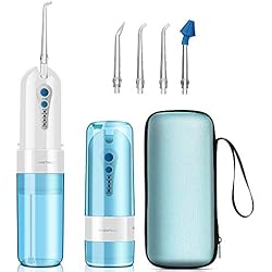 Jet Dentaire Électrique, GEEDIAR Appareil de Nettoyage des Dents Irrigateur Dentaire Hydropulseur Irrigateur Oral Portable