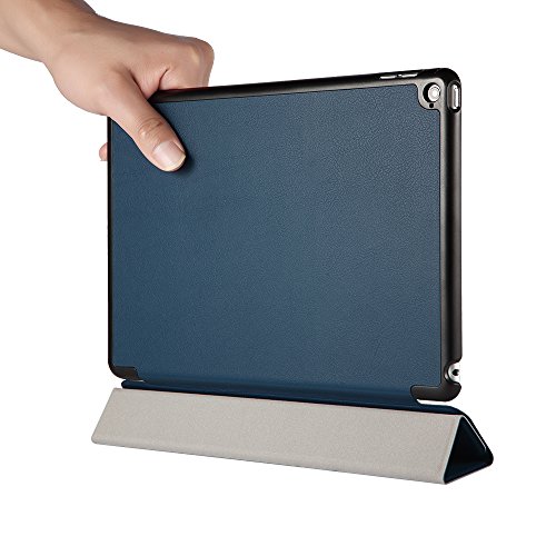 iPad Air 2 Hülle, EasyAcc Ultra Slim Cover Schutzhülle Bumper Lederhülle mit Standfunktion / Auto Sleep Wake Up Funktion für iPad Air 2 2014 Modell Number A1566/ A1567 – Dunkelblau, Ultra Slim - 3