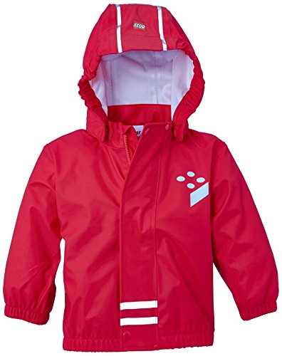 Legowear Girls Jessi 206 Raincoat, Pink (Bright Red), 12-18 Months (Manufacturer Size:80)