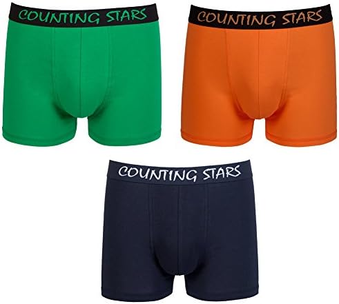 ILUVIT Mens Underwear Soft Cotton Boxers, Boxer Shorts 3-Pcs Set, Assorted Color, M
