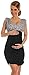 Happy Mama Women's Maternity Stretch Animal Print Jersey Dress Sleeveless 620p (White Panthera, 14)