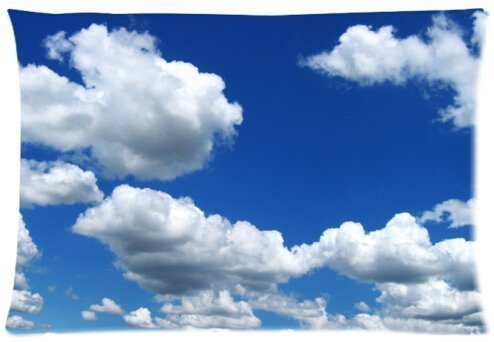 Pillowcase Pillow Cover Glam Clouds Sky Zippered Pillow Protector 20x30 inch (one side)
