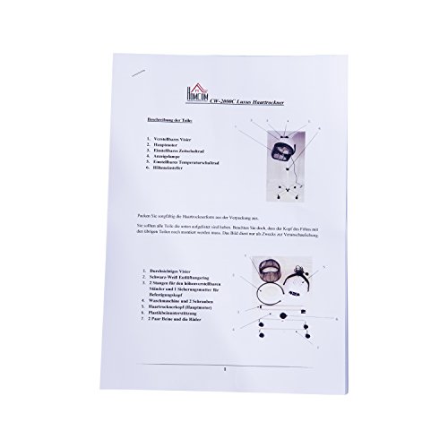 homcom 502-003 Haartrockner, Plastik, silber, 65 x 65 x 165 cm - 9