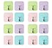 Produktbild FOURCHEN Wiederverwendbare Heavy Duty Wandhaken, 16 Packs 4Color Unterstützung mindestens 22lbs, Waterproof Seamless Sticky Hook für Badezimmer, Küche, Wand Handtuchhaken, Deckenbügel Haken