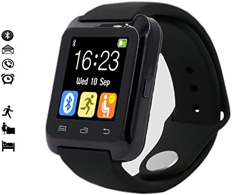 [ Upgraded Version Smartwatch Android ] MallTEK Smart Watch Android Bluetooth 3.0 Smartwatch Wristband with 1.44 Touch Screen Smart Watch Sportive with Multiple Languages Support Android Smartphones Including Huawei, SAMSUNG, Galaxy S7, S8, HTC, SONY etc. (Black)