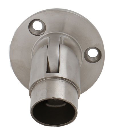 Edelstahl Wandanschluss mit Gelenk für Rohr 42,4 mm, geschliffen, V2A (S014590) - 3