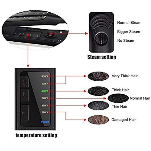 Steam Hair Straightener Flat Iron Digital LCD Temperature Control Wide Plates Advanced Ceramic Straightener Get Great reviews Steam Hair Straightener Flat Iron Digital LCD Temperature Control Wide Plates Advanced Ceramic Straightener Get Great