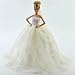 Produktbild LanLan Weies prchtiges Brautkleid mit Schleier f¨¹r Barbie Puppe