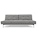 Produktbild Innovation Schlafsofa mit Chrombeinen Splitback Chrome Textil dunkelgrau