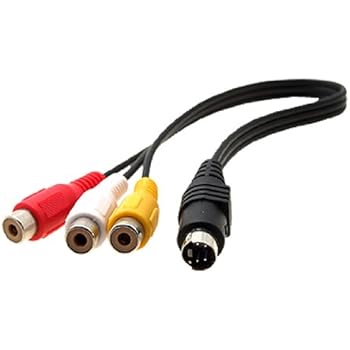 CÂBLE ADAPTATEUR 3 RCA Femelle/S-Video 4 Pins Vers S-Video 9 Pins Mâle - 20 cm EUR 11,90 - FR