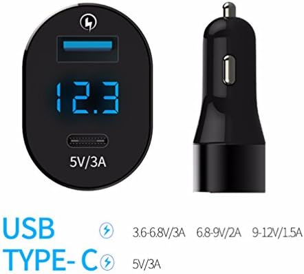 HJYQ Car Charger Dual Port USB Adaptor With Multi Protection Safety System For Iphone 6S/6S Plus/6/6 Plus Ipad Pro/Air 2/Mini 3 Galaxy S6/S6 Edge And More,B