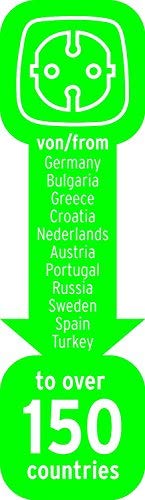 Brennenstuhl Viaje Conector/Adaptador de Juego con 10 A Fusible Negro/Azul, 1508160