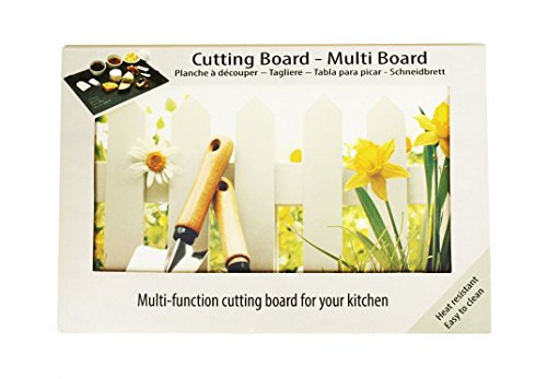 Schneidebrett aus Sekuritglas Tablett für die Küche, Tisch Dessertteller oder Käse hitzebeständig Multifunktions – 20 x 30 cm, Jardin, 200 x 300 x 4 mm - 2