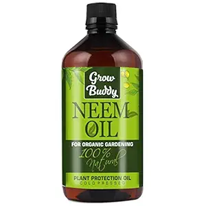 GROWBUDDY Liquid Neem Oil for Organic Farming and Plant Growth, 500ml
