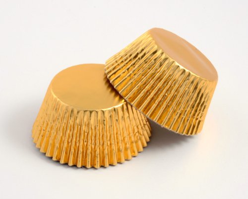 Preisvergleich Produktbild 56 Muffinförmchen aus Alufolie im Metallic gold
