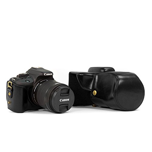 MegaGear Protection Noir Toujours pr  t  Camera Case en Cuir  Sac pour Canon EOS Rebel SL1 avec 18-55mm EF-S is STM  Canon EOS 100D  Baiser X7