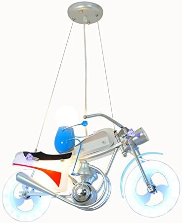 OOFAY LIGHT Modern Creative Motorcycle Design LED Pendant Lamp Children's Pendant Light Style Cartoon Children Baby Room Hanging Ceiling Light/Pendant/Shade Tall Adjustable/Colorful RGB