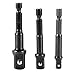 Price comparison product image Power Hand Tools Driver Extension Socket Adapter Sets 1/4-Inch Hex Shank to Drive for Drill Quick Change Nut Driver Socket Bit Set Adapters to Use with Drill Chucks,1/4 3/8 1/2,Cr-V,3-Piece