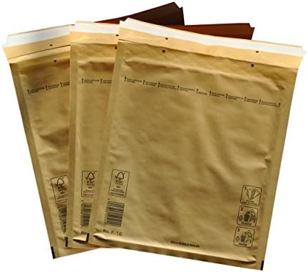 Peak Pack 100x Premium Bubble Wrap Protective Bags Brown/Gold F6