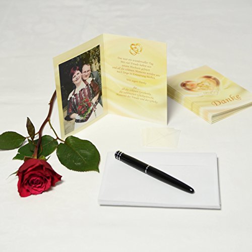 Karten Hochzeit orange – gelb – gold – weiß: Einladungskarten, Dankeskarten, Tischkarten, Menükarten, Bierdeckel, Gastgeschenke oder Hochzeitskarten im Set in unseren Varianten zur Auswahl - 3