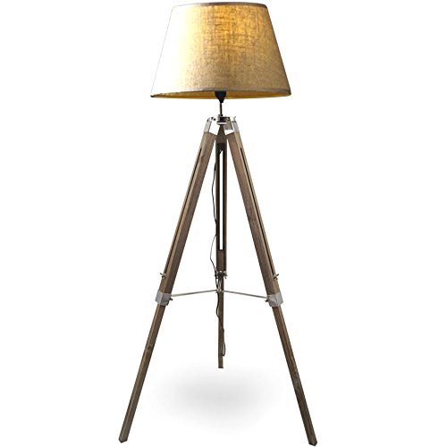 MOJO® Stehlampe Höhenverstellbar Stehleuchte Tripod Lampe Leselampe Dreifuss mq-l33