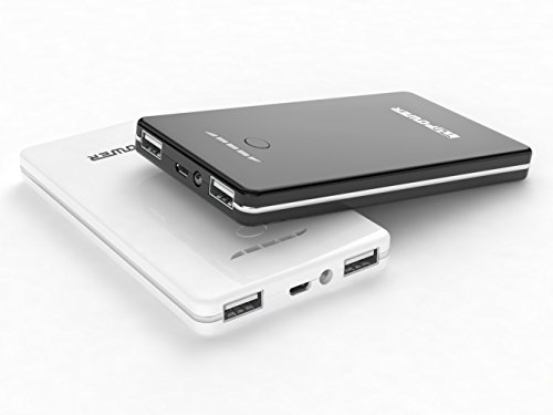 Power Bank 8000mAh Ultra leicht flach TUPower Powerbank Ladekabel Schwarz für iPhone 5 5C 5S 6 Samsung Galaxy S5 S6 S7 Edge externer Akku Smartphones - 4