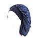 Produktbild LU KU Seidenraupennetz Doppelschicht Schlafmütze Nachtmütze Stretch breite Satin Haarpflege Mütze Mütze extra große Seide Chemotherapie Mütze Outdoor-Sport Krebs aus der nationalen Haarkappe,Navy