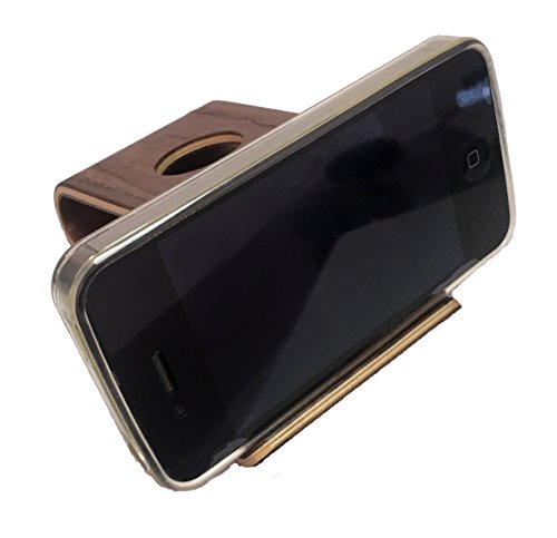 HubLines® Echt Holz Ständer dunkel Braun für Smartphones, Handy und Tablet Halterung, Dock Station für Apple iPhone 4, 4S, 5, 5S, SE, 6, 6S, 6 Plus, 7, 7 Plus Samsung Galaxy S3, S4, S5, S7, S8 Mini, Galaxy Note Edge, Galaxy Note 4, Ipad Air 1 / 2, Pro, Galaxy Tab 1, 2, 3, HTC One, Galaxy Alpha und viele mehr. Holder mobile phone Stand Universale Halterung Handyhalterung - 7