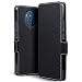 Produktbild TERRAPIN, Kompatibel mit Nokia 9 PureView Hülle, Leder Tasche Case Hülle im Bookstyle mit Standfunktion Kartenfächer - Schwarz EINWEG