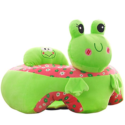 Alpacasso Creative Baby Nursing Silla segura para sentarse, cómodo bebé Apoyo Alimentar Sofá de seguridad Juguetes de regalo de felpa. (Green Frog)