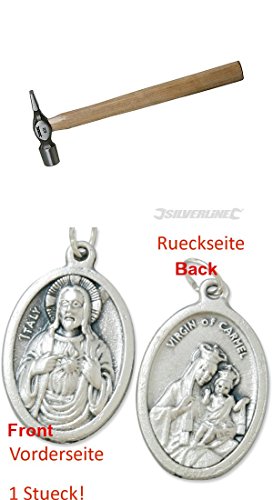 Preisvergleich Produktbild Schreinerhammer mit Hartholzstiel 227 g, Hammer (92997799990112) mit Anhänger Herz Jesu 2,5cm