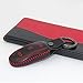 Produktbild Topfit Echtes Leder Nähte Fernschlüsselfall Fob Tasche für Tesla Model S (Rot)
