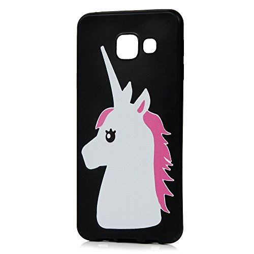 BADALink TPU Case Dreierpack Silikon Hülle für Samsung Galaxy A3 (2016) FederLeicht Hülle Gummi Bumper Cover Schutz Schale Siliconcase Silikon Tasche Schutzhülle für Samsung Galaxy A3 (2016) Einhorn Farbe Schmetterling Windspiel - 5