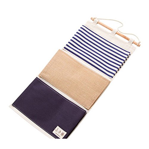 Starsglowing Wand Aufbewahrungstasche Hängetasche Türtasche Utensilientasche Hängeorganizer 3 Fächer (Blau #2) - 2
