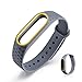 Price comparison product image Arvin87Lyly Bicolor Replacement Wrist Band for Xiaomi Mi Band 2 Waterproof Cover Silicone Strap Diamond Patterns on the Surface Non-Toxic, Environmentally Friendly and Healthy