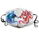 Nicegift Anti Dust Mask Ice Raven and Fire Wolf Anti Pollution Washable Reusable Mouth Masks