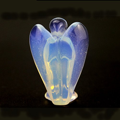 Schutzengel,Charminer opal stein geschnitzt Engel,natürliche schöne Kristallenergie Heilstein Heilkristallverzierungen als Geschenk - 6
