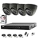 Produktbild HIKVISION HIWATCH 208G-F1 DVR CCTV Kit & 4 x 2,4 MP Sony Chipset TVI graue Dome-Kamera 3,6 mm Linse 20 m IR 20 m BNC Kabel + 1 TB HDD vorinstalliert.