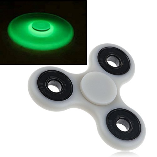 Tri Spinner Fidget Toy with Hybrid Ceramic and Steel Storage Stress Reducer - Perfect for Add, ADHD, Fear and Autism Adult Child (luminous grey) Tri Spinner Fidget Toy with Hybrid Ceramic and Steel Storage Stress Reducer - Perfect for Add, ADHD, Fear and Autism Adult Child (luminous grey)
