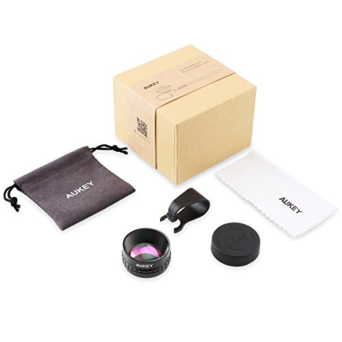Aukey lente di Barlow 2Â x HD telescopico a clip con nessuna distorsione per iPhone 6/6S/6s Plus/5S, iPad Mini 4/3/2, Android, Windows smartphone e tablet