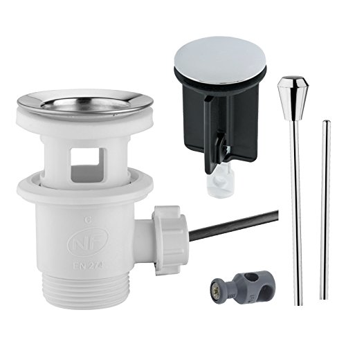 FCR Plastic Drain Sink Bidet with Stopper Revo Small, Pole and
